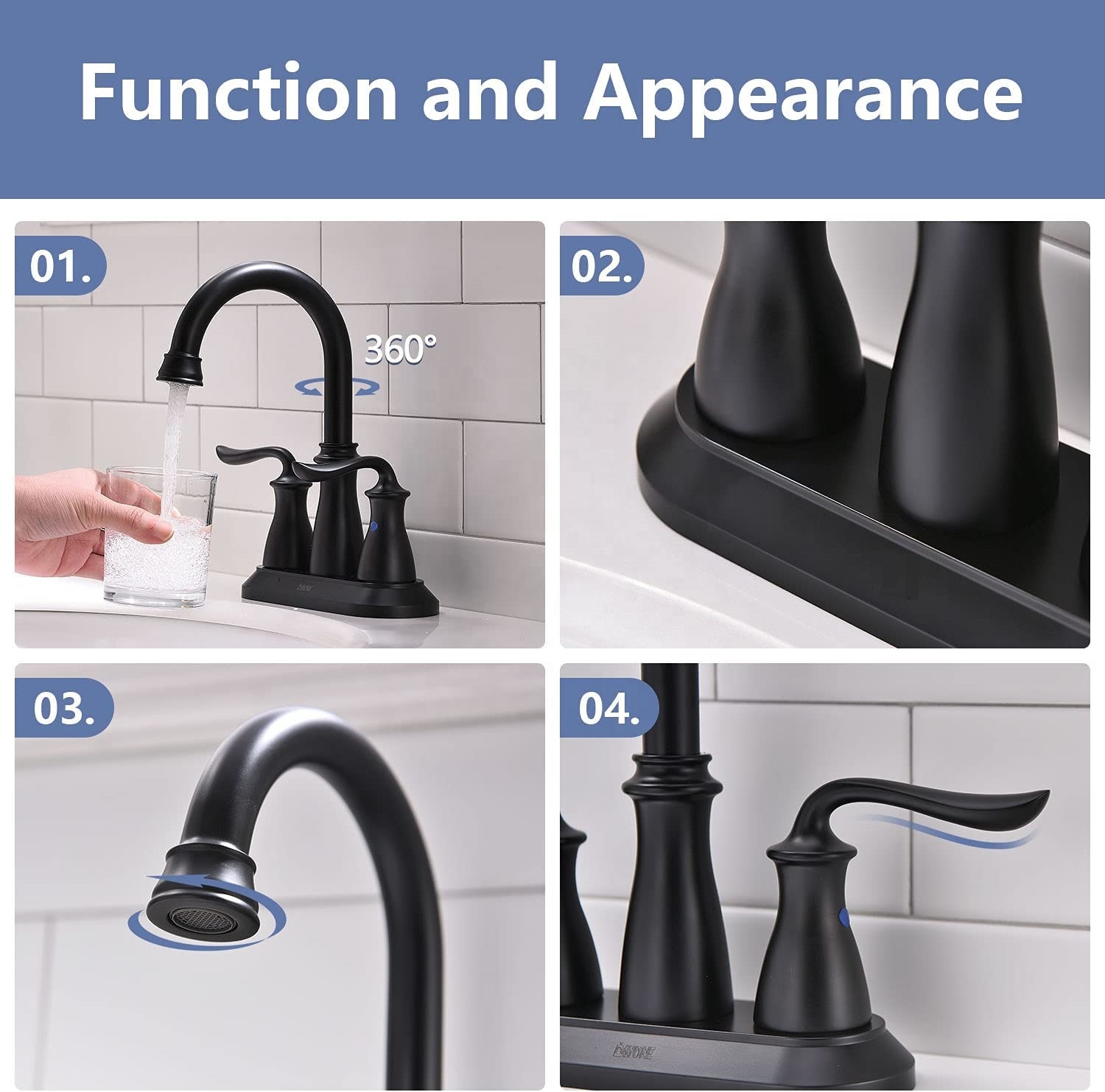 Heißer Verkauf American Classic Wassermischer Drei Löcher Dural Griffe Wasserhahn Becken Wasserhahn Hohe Qualität