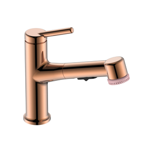 Eleganter Roségold-Waschtischarmatur Einhand-Gold-Badezimmerarmatur 