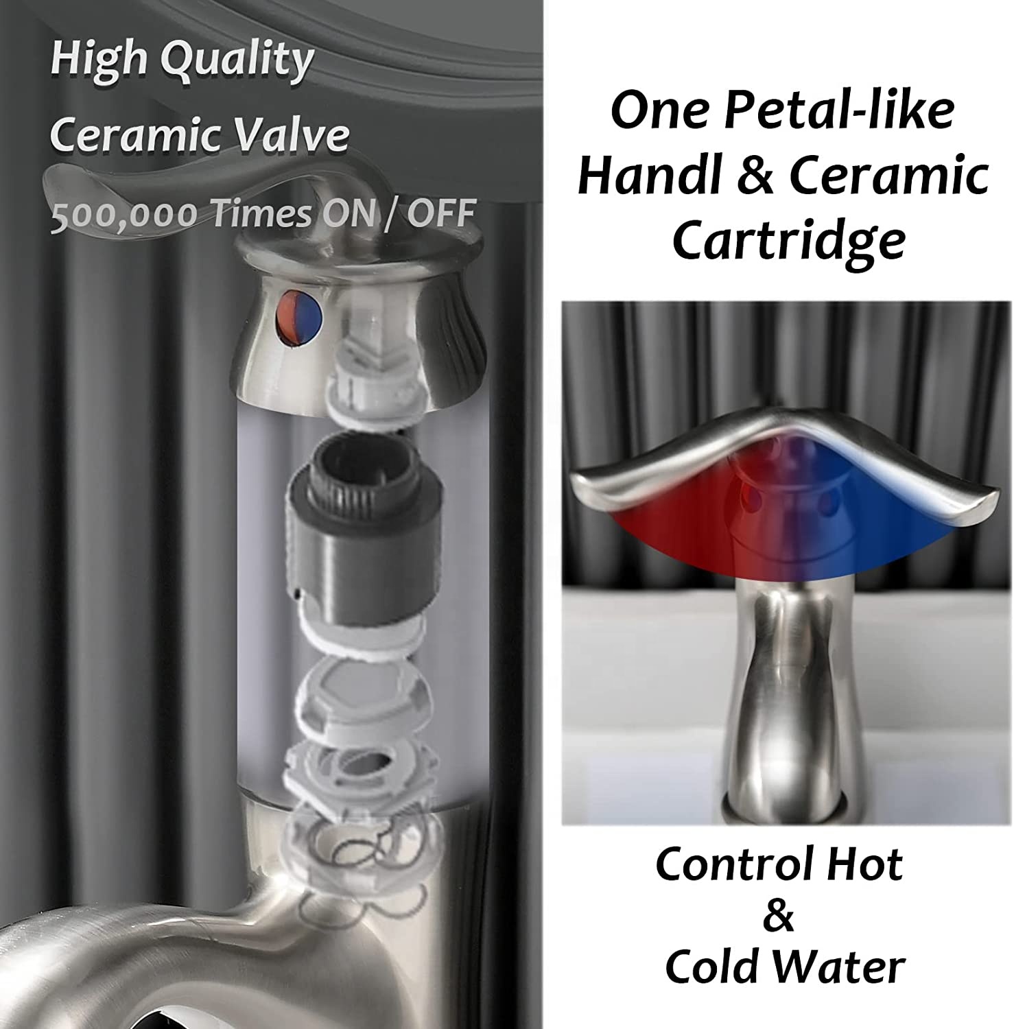 APS165-BN Badarmatur Nickel Handwaschbecken Wasserhahn Mischbatterien Badarmaturen