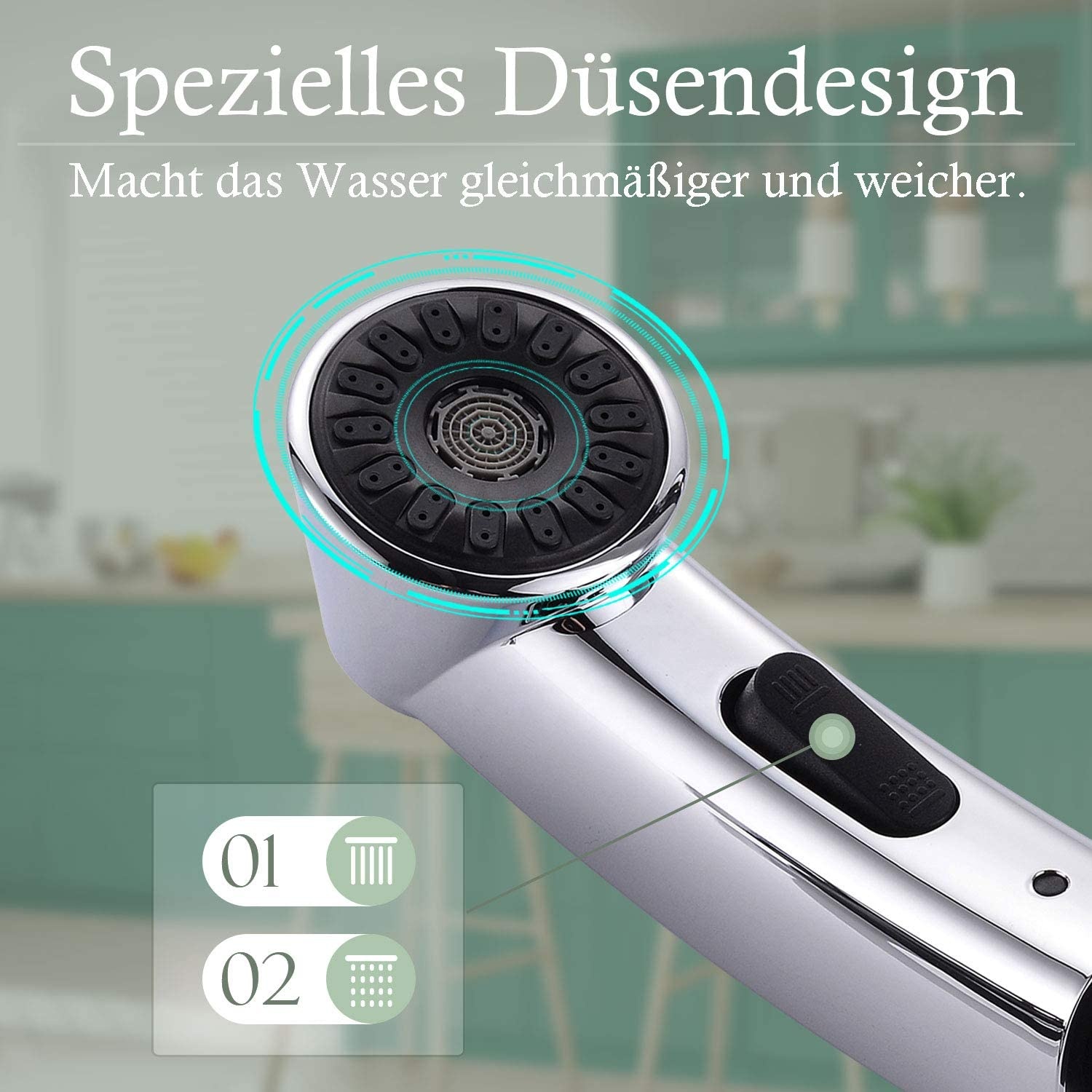 Schwarz Matt Küchenarmaturen Professionelle Küchenarmaturen Ein Griff Ausziehbarer Küchenarmatur
