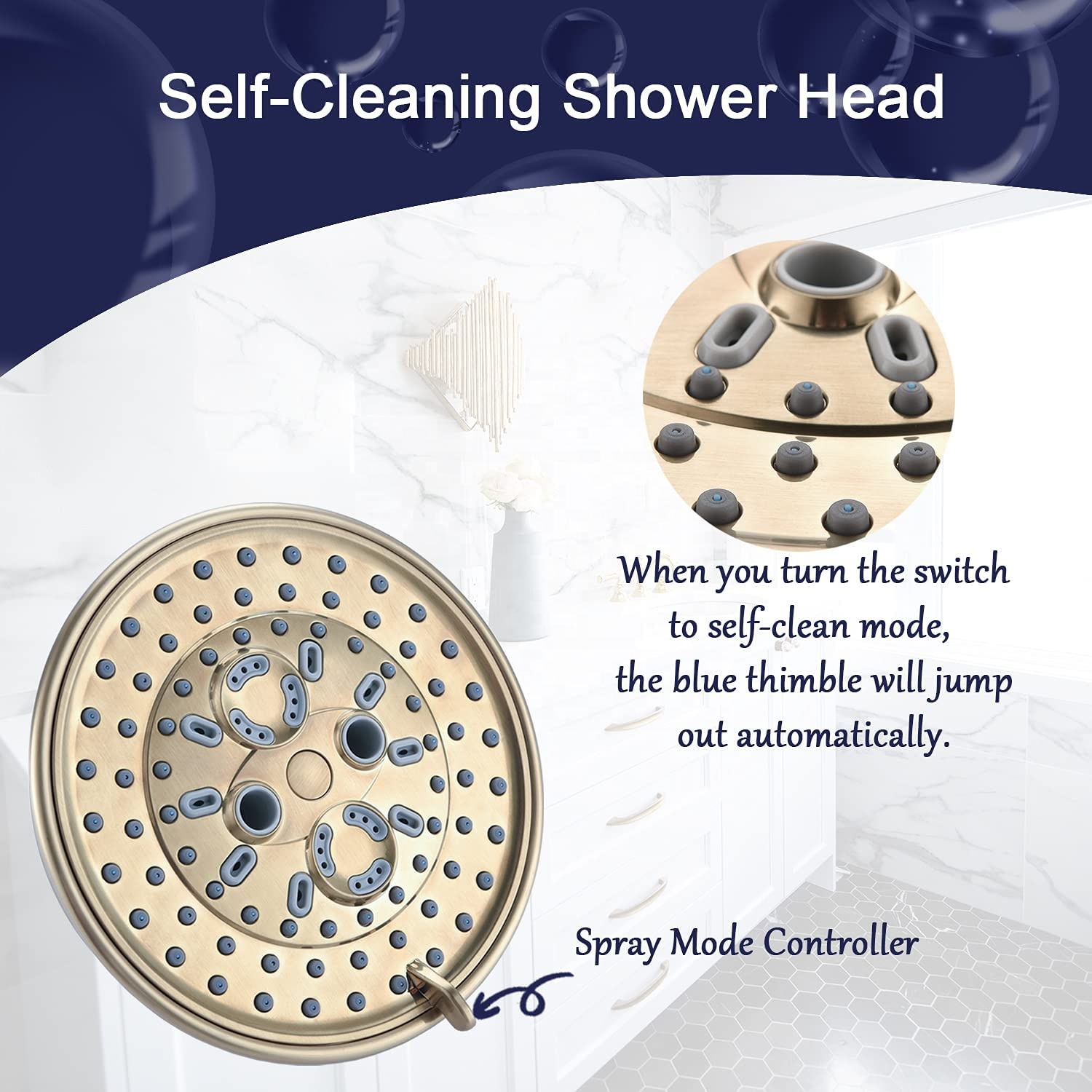 Hergestellt in China Hochwertiger Duscharmatur Badewannenarmatur Dusche Gold Duschset Wasserhahn