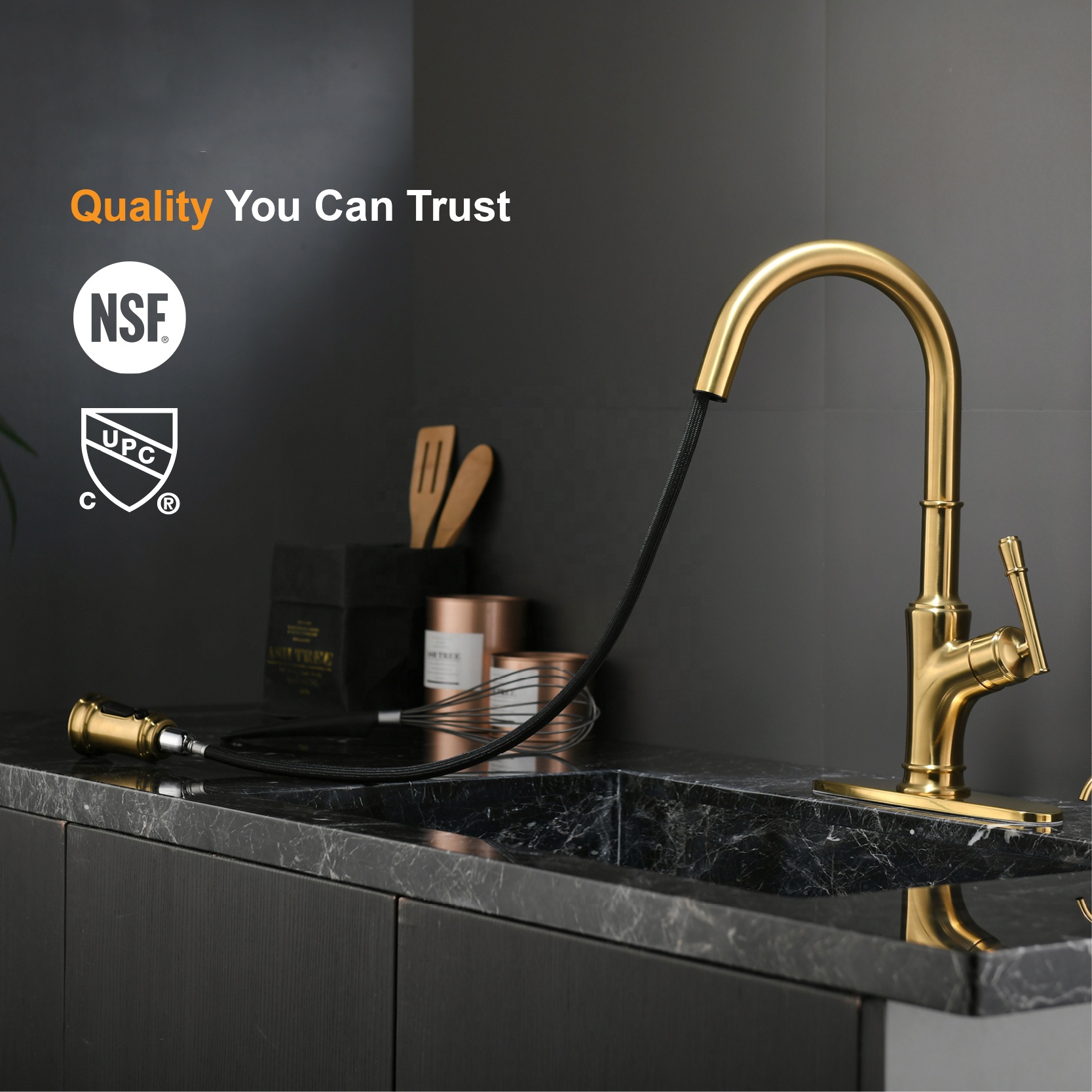 Küchenarmaturen Kanada Küchenarmatur Pull Down Spray Gold Wasserhähne Wasserhahn Küche