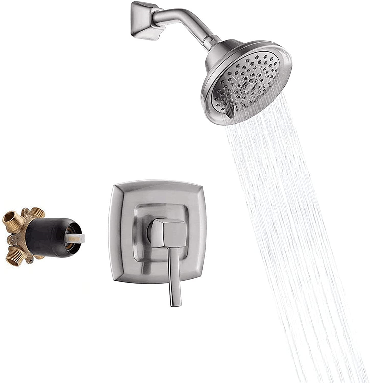 Hochdruck-Wasserfall-Wanne-Hahn-Bronze-Schwarz-Duschset für Waschraum