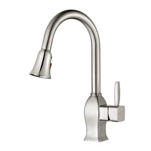 Einhand-Küchenarmatur Pull-Down-Küchenarmatur Küchenarmatur aus gebürstetem Nickel