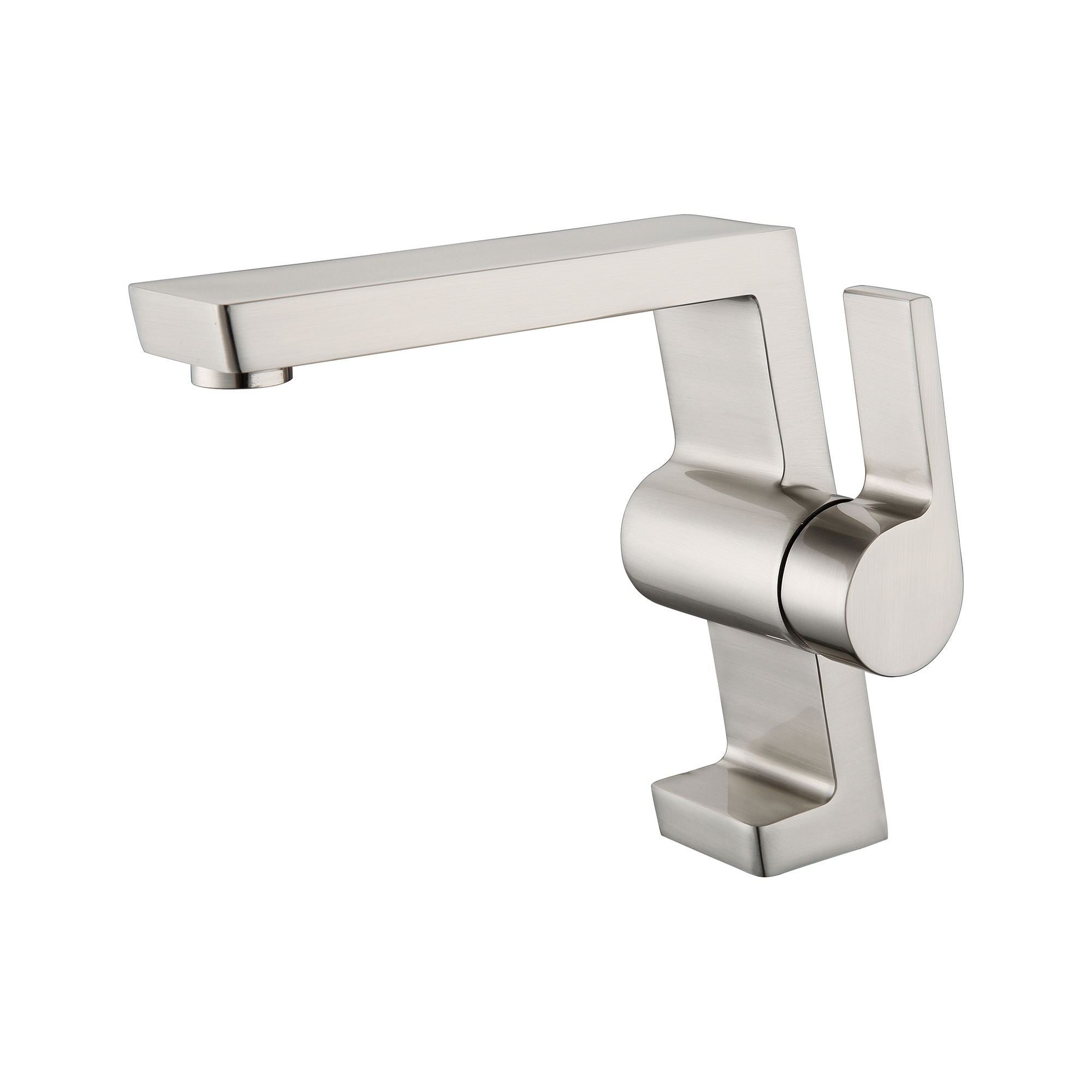 Einzigartiges Design Einhand-Waschtischmischer Badarmatur aus gebürstetem Nickel 