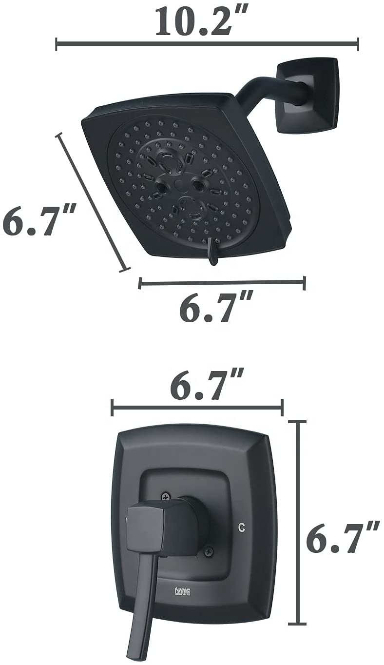 Großhandel Bad Dusche Einzelhahn Mattschwarz Duscharmatur Wandhalterung Duschsystem