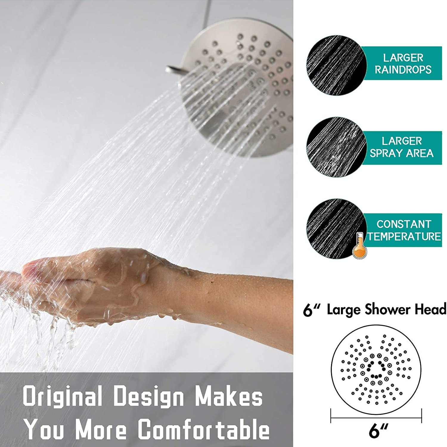 Wasserhähne Badezimmer Dusche Regendusche Nickel Chrom Unterputzmischer Regendusche Set