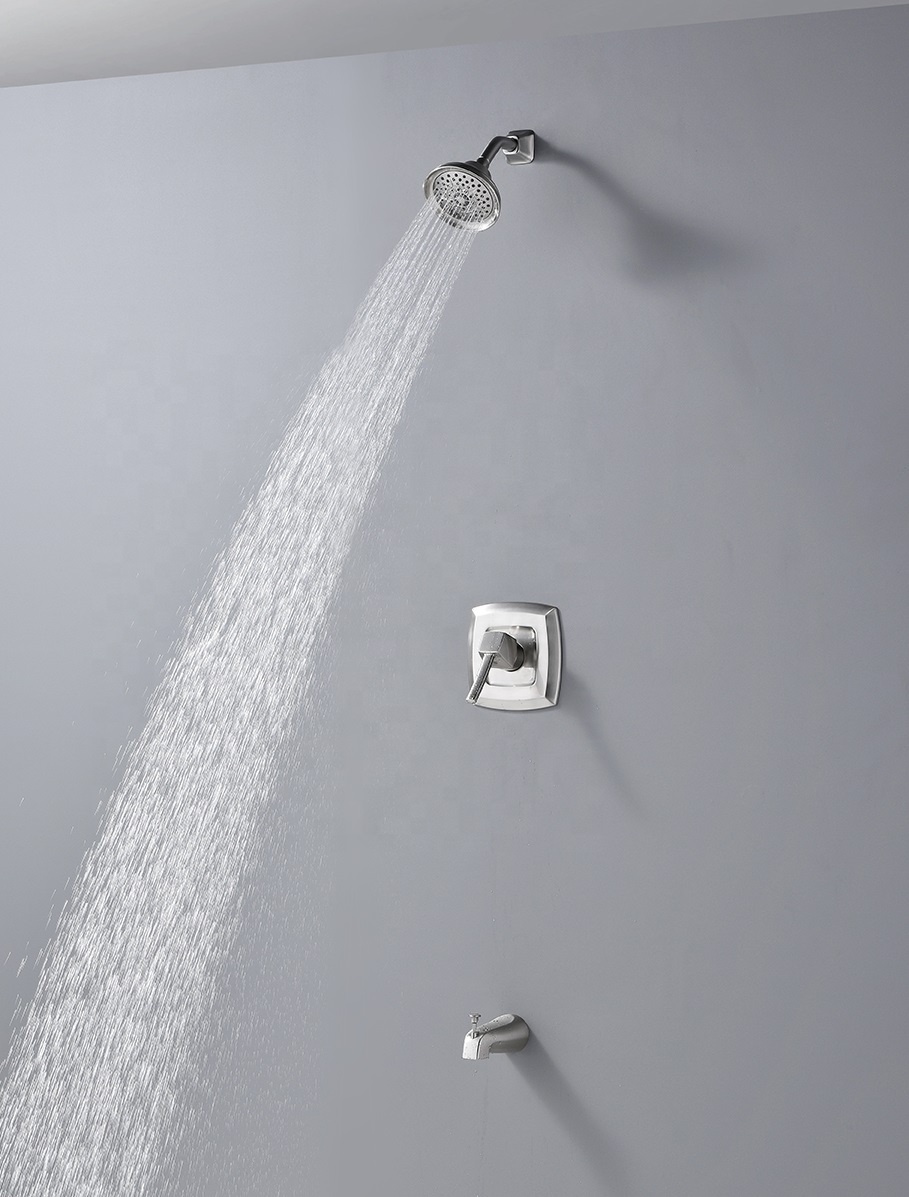 Modernes Unterputz-Duschset Wandmontage Messing Chrom Badezimmer Regendusche Wasserhahn Set