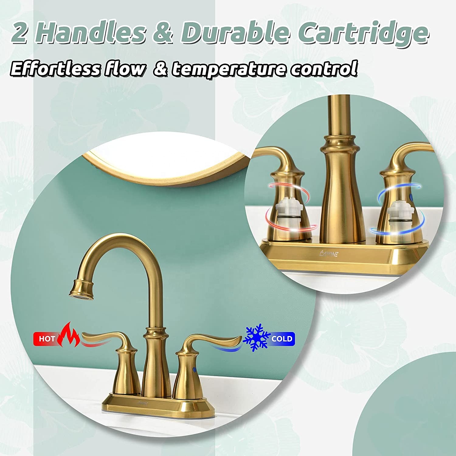 Luxus Gold Bad Waschen 3 Loch Wasserhähne Mischer Wasserhähne Wasserhahn Für Badezimmer Waschbecken Becken Wasser Wasserhahn Mischer
