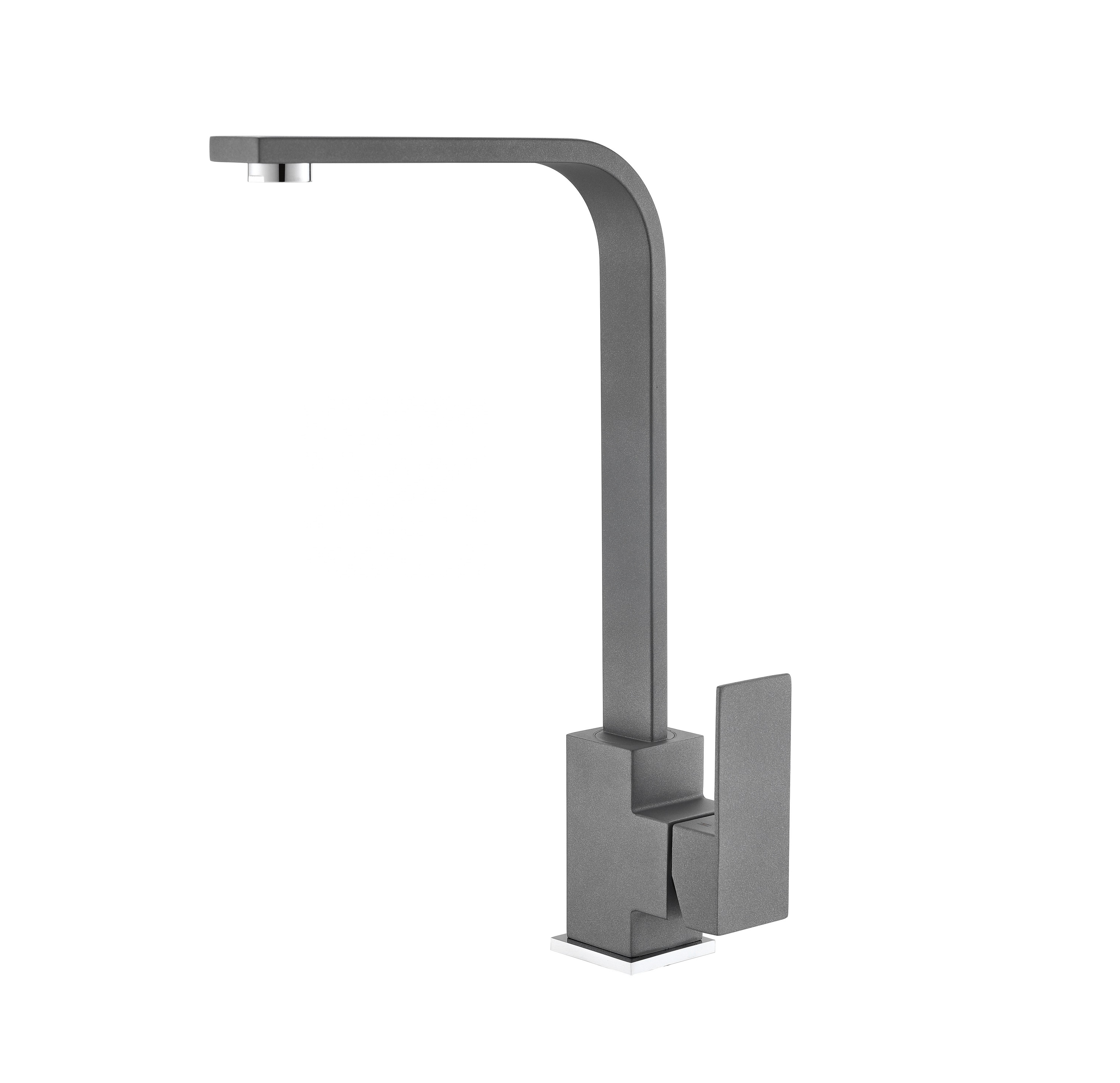 Der quadratische Wasserhahn mattschwarz, neues Design, moderner ausziehbarer Küchenarmatur