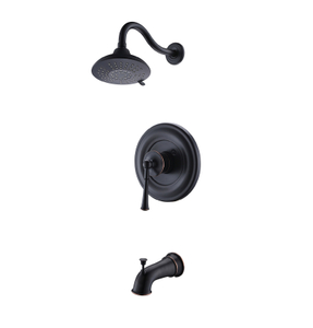 ORB Color CUPC Einloch-Badezimmer-Unterputz-Duscharmatur in Schwarz